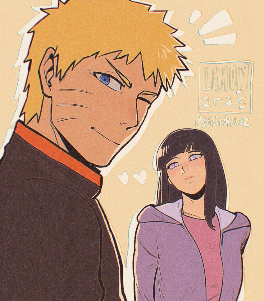 uzumaki naruto and hyuuga hinata (naruto and 1 more) drawn by yaisirdrawz