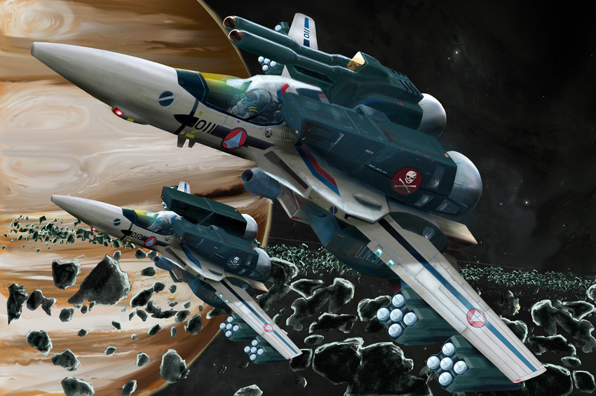 vf-1, ichijou hikaru, maximilian jenius, vf-1a, vf-1 super, and 1 more (macross and 1 more) drawn by i.t.o_daynamics