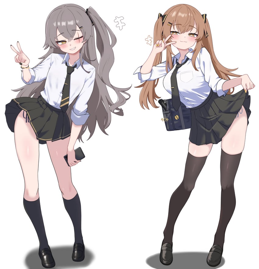 ump45, ump9, leva, and lenna (girls' frontline and 1 more) drawn by oldsickkim