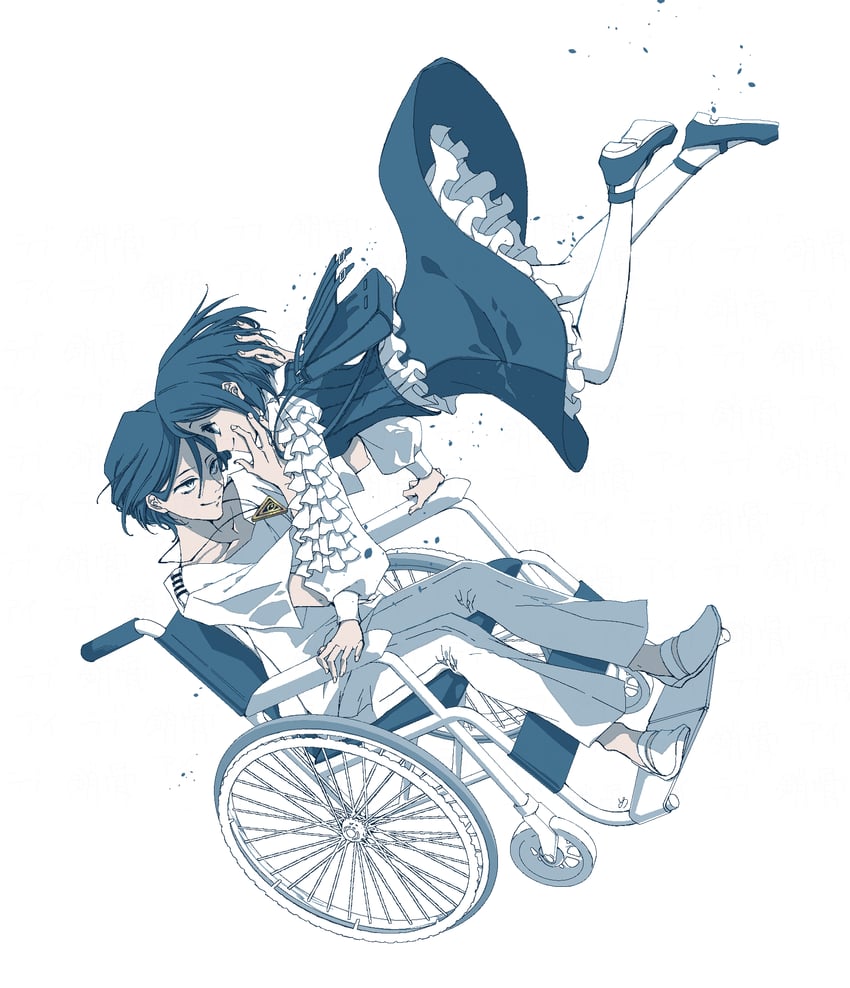 fukurai azami and meguriya ayumu (toshi densetsu kaitai center) drawn by me_(mgaz_me)