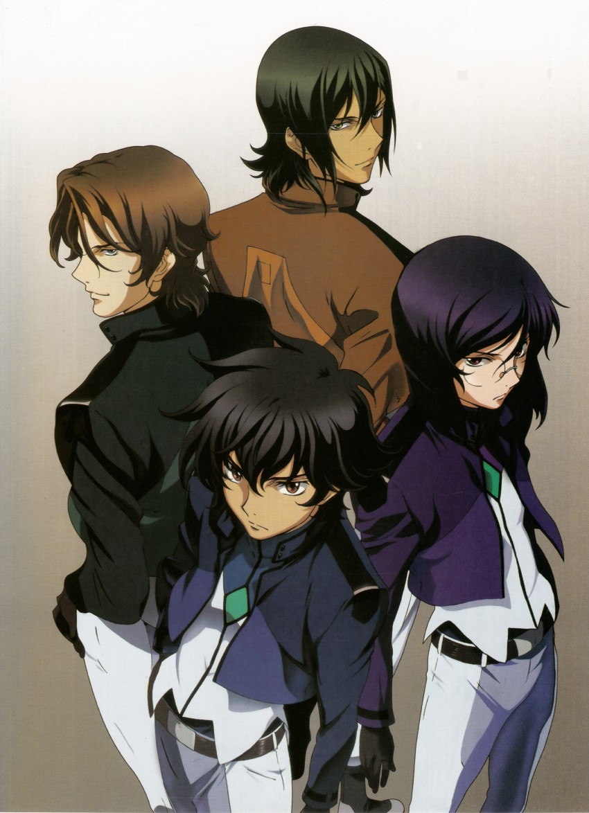 tieria erde, setsuna f. seiei, lockon stratos, and allelujah haptism (gundam and 1 more)