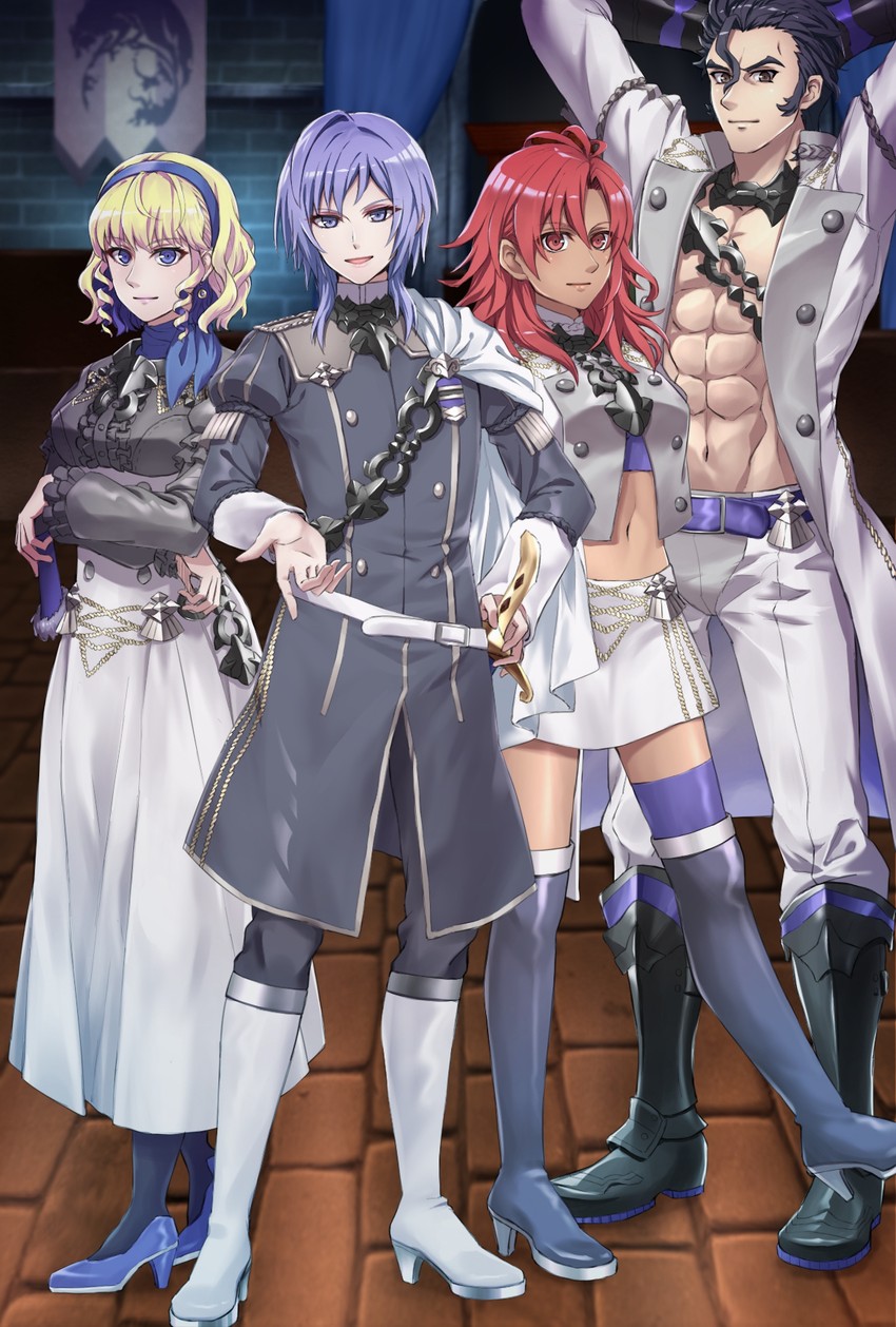 constance von nuvelle, hapi, yuri leclerc, and balthus von albrecht (fire emblem and 1 more) drawn by shinae