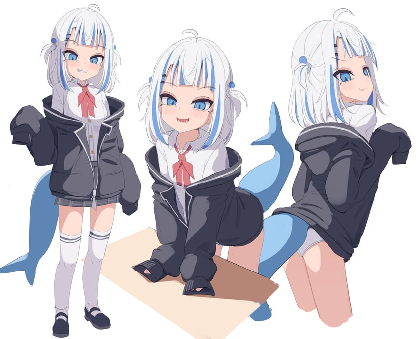 gawr gura (hololive and 1 more) drawn by tenroy