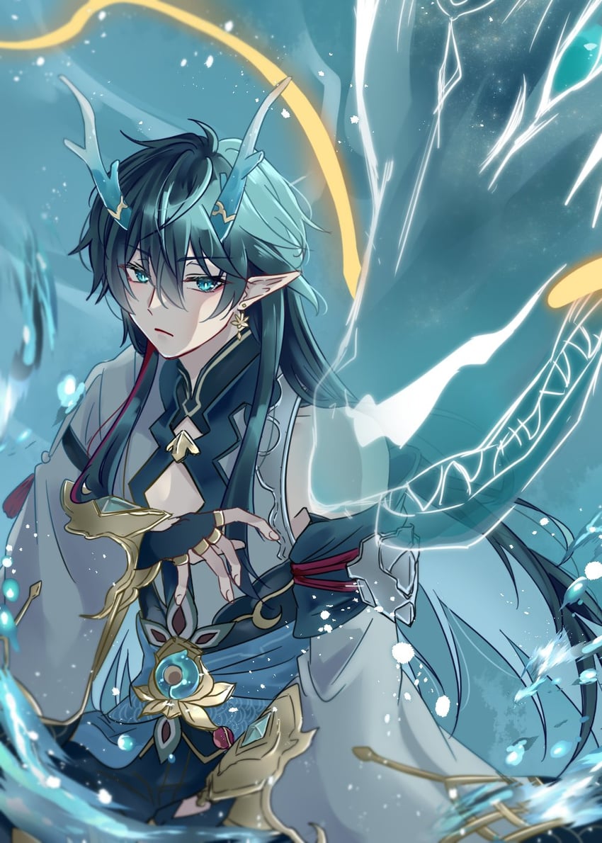 dan heng (honkai and 1 more) drawn by mororo1357