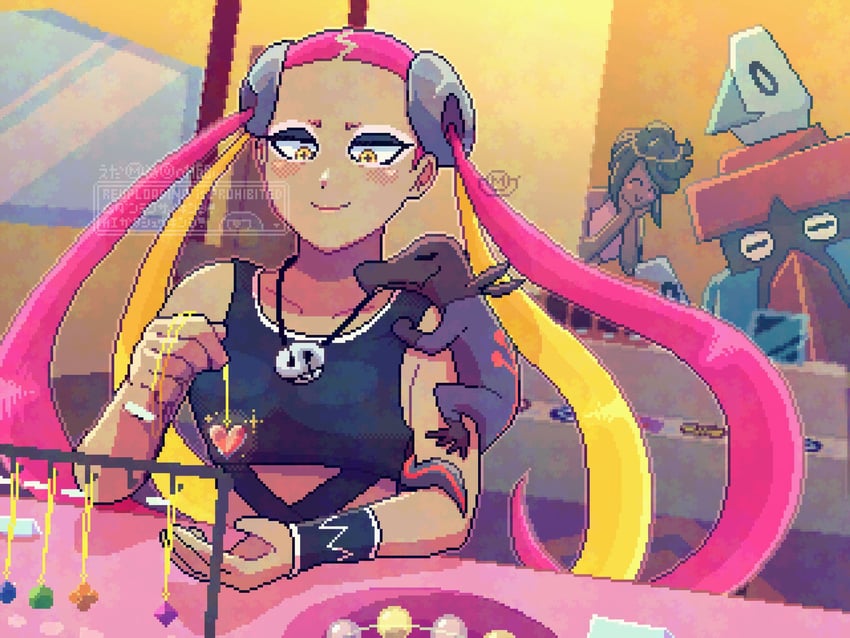 olivia, plumeria, salandit, and probopass (pokemon and 1 more) drawn by o1168w