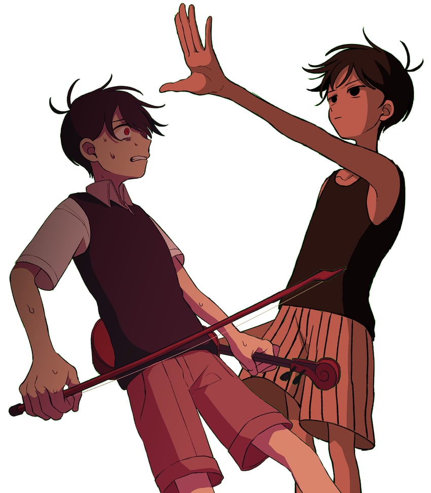 sunny and omori (omori) drawn by k_toast