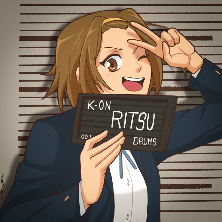 tainaka ritsu (k-on! and 1 more) drawn by yellow_nicky