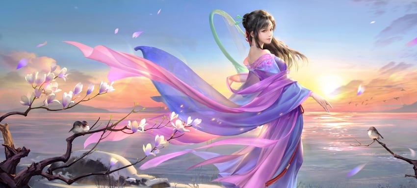 liu mengli (xianjian qixia zhuan and 1 more) drawn by yang_ru_qing