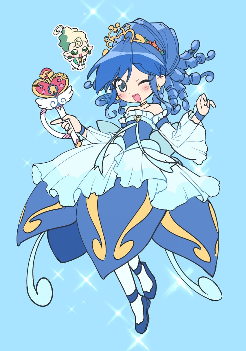 rein and kyukyu (fushigiboshi no futago hime and 1 more) drawn by huz_(a1438758295)