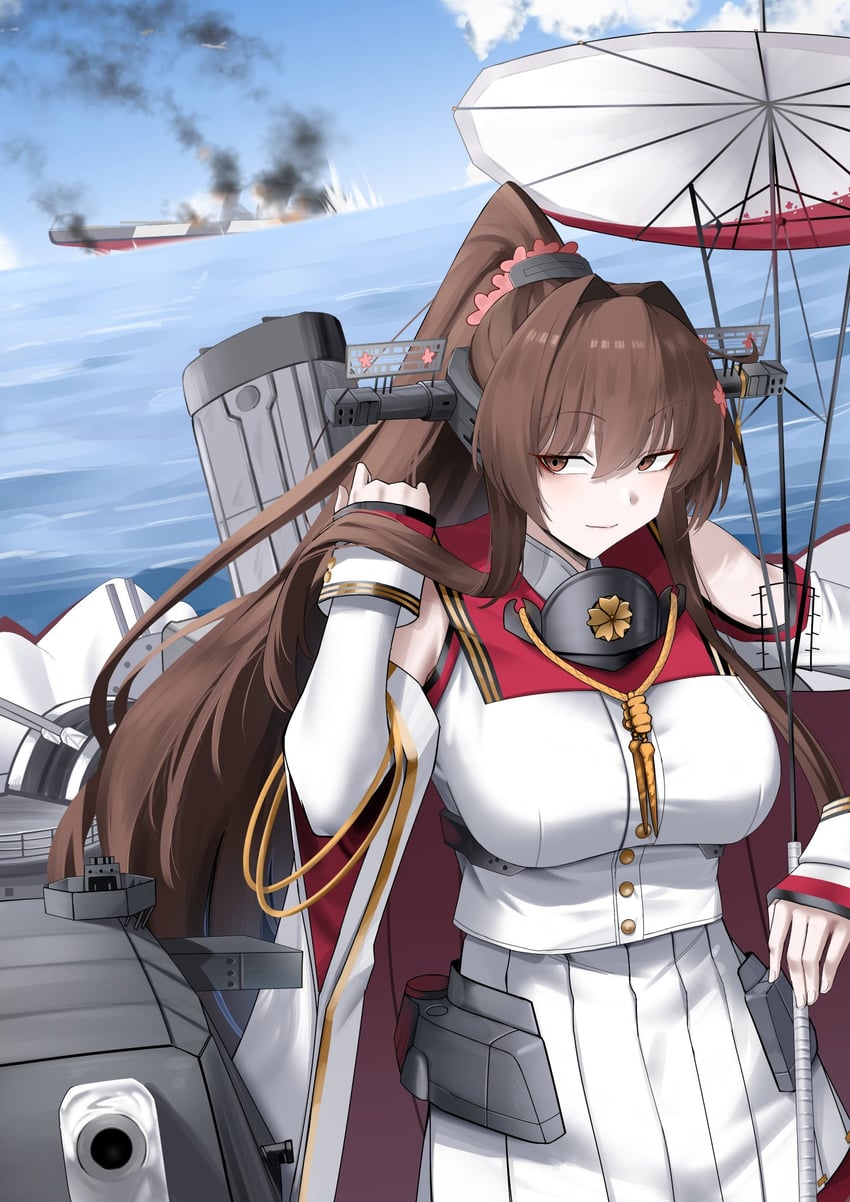 yamato and yamato kai ni (kantai collection) drawn by cliov