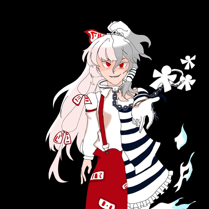 fujiwara no mokou and miyadeguchi mizuchi (touhou and 1 more) drawn by starcandy