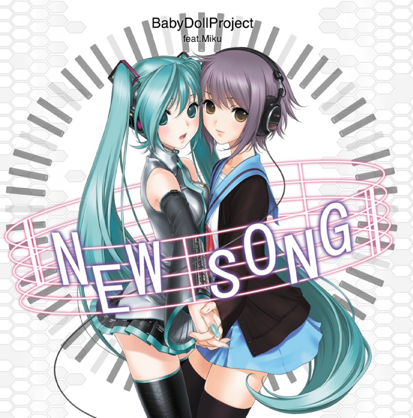 hatsune miku, nagato yuki, and tissue princess (vocaloid and 1 more) drawn by sano_toshihide