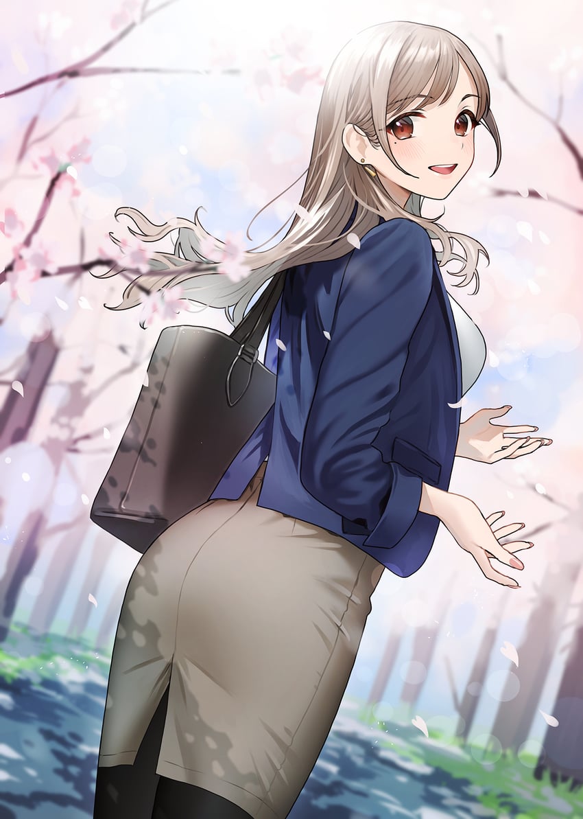 akaori umeka (kaisha no senpai akaori-san) drawn by doushimasho