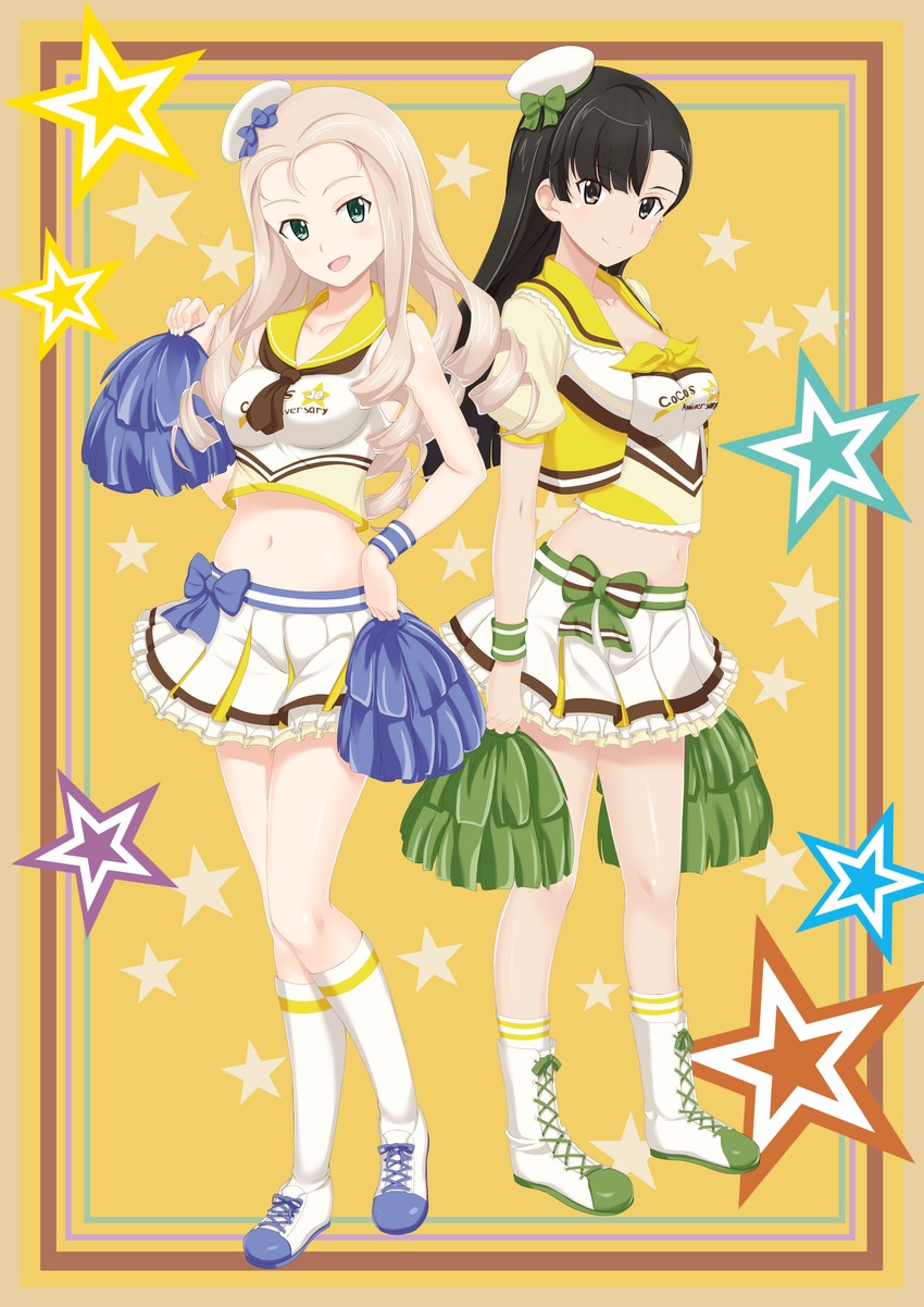 nishi kinuyo and marie (girls und panzer) drawn by flatfield