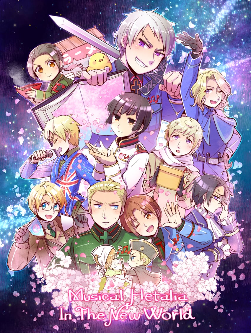 america, united kingdom, japan, russia, china, and 8 more (axis powers hetalia) drawn by dog_bow_wow