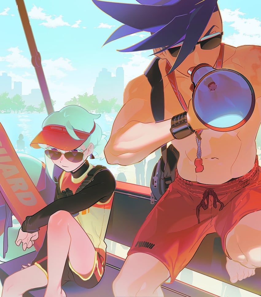 lio fotia and galo thymos (promare) drawn by km_(ksolee1201)