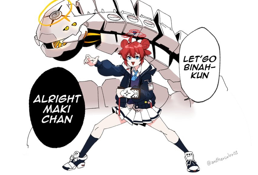 maki and binah (blue archive and 2 more) drawn by changecolor