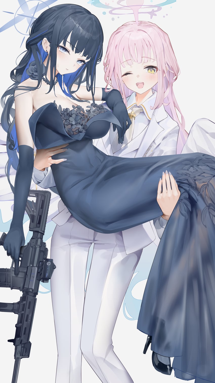 mika and saori (blue archive) drawn by susukawa_(susucawa)