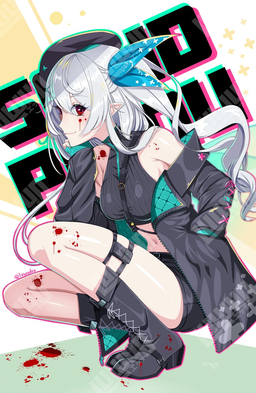 pomu rainpuff (nijisanji and 1 more) drawn by luwudco