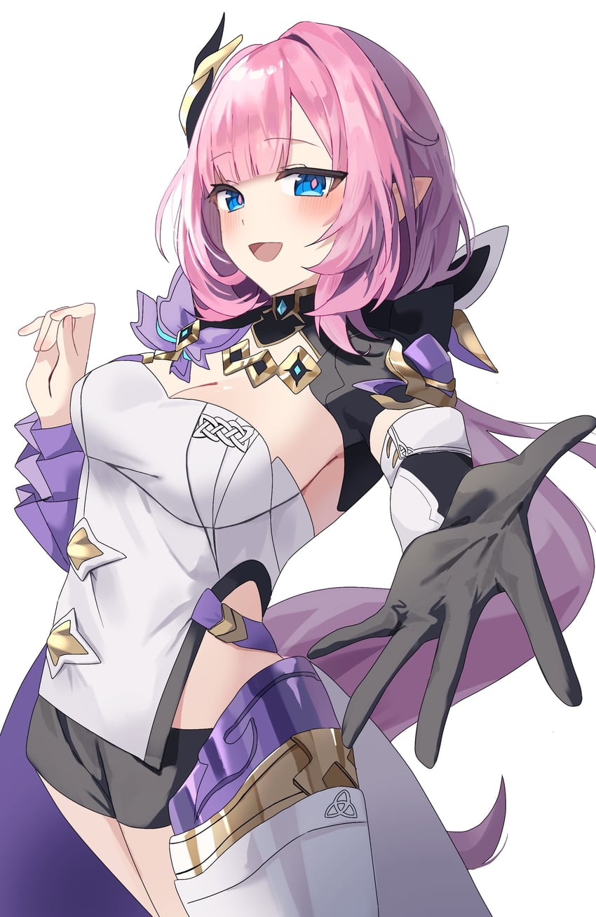 elysia (honkai and 1 more) drawn by h2o_omizu