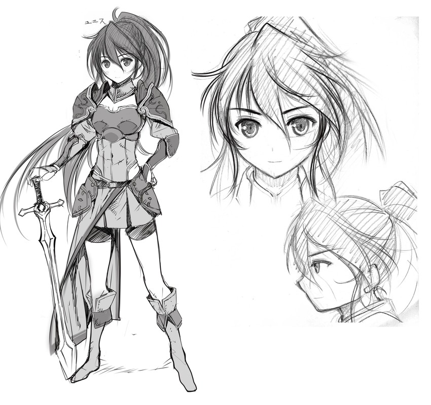 yunisfinia meredith le ella grandiera (maou no hajimekata) drawn by moonsorrow