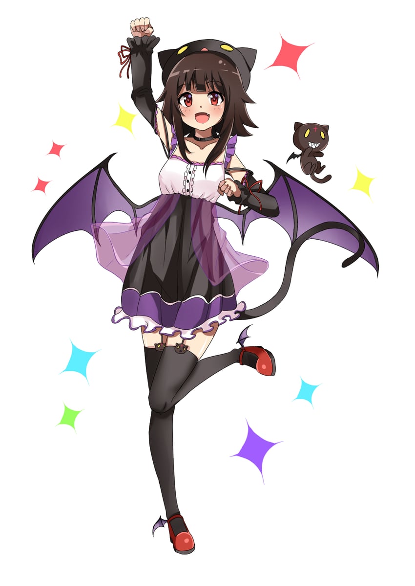megumin and chomusuke (kono subarashii sekai ni shukufuku wo!) drawn by break~