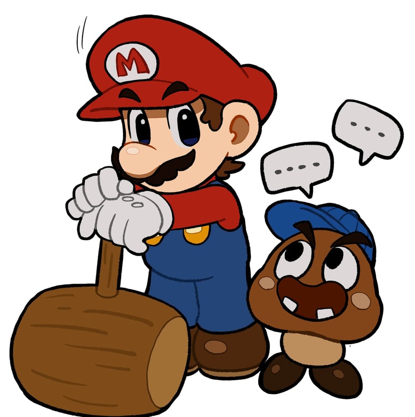 mario and goombario (mario and 2 more) drawn by mimimi_(mimimim9999)