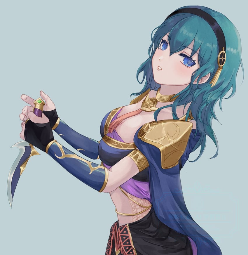 female byleth (fire emblem and 2 more) drawn by poyoq_96