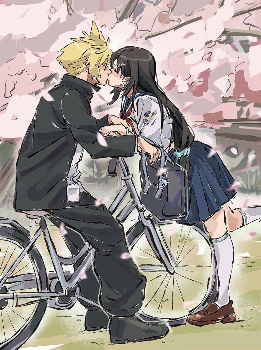 tifa lockhart and cloud strife (final fantasy and 2 more) drawn by morgengischt