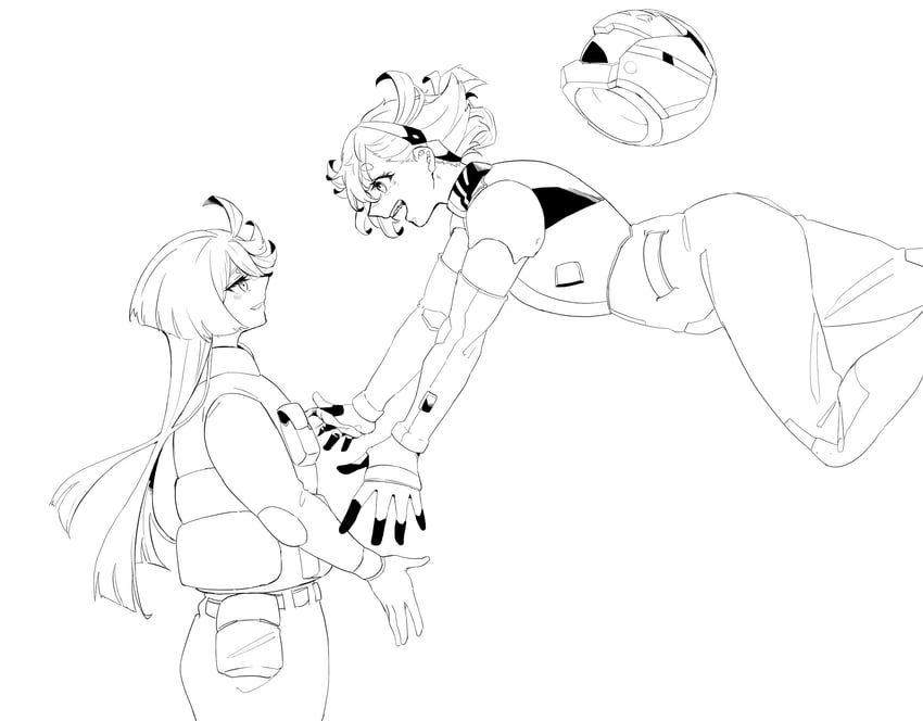suletta mercury and miorine rembran (gundam and 1 more) drawn by kusattatofu