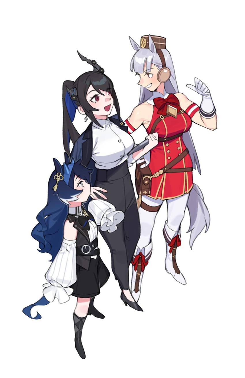gold ship, nerissa ravencroft, and jailbird (hololive and 2 more) drawn by dasdokter