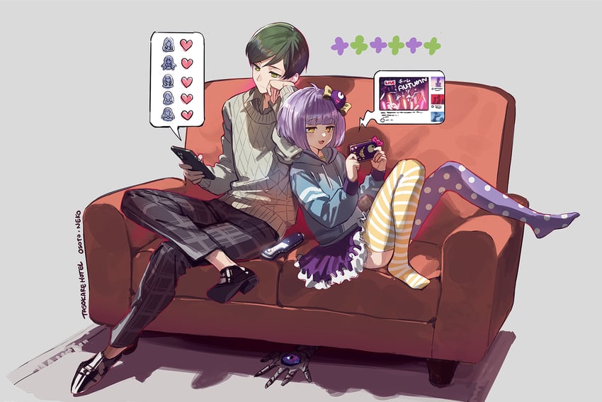 tsukahara neko and osoto masaki (tasokare hotel) drawn by cezaria