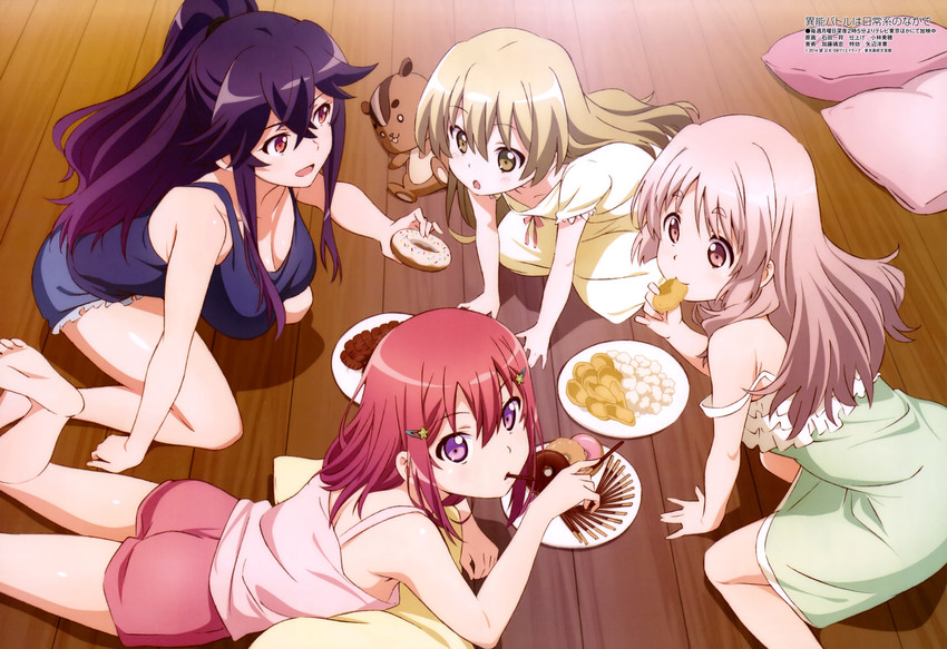 kanzaki tomoyo, kushikawa hatoko, himeki chifuyu, takanashi sayumi, and lissun (megami magazine and 1 more) drawn by ishida_kazumasa