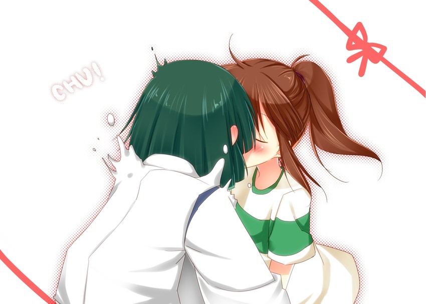ogino chihiro and haku (sen to chihiro no kamikakushi) drawn by inose_riku