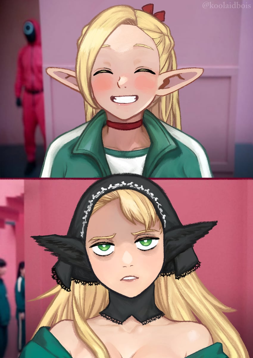 marcille donato (dungeon meshi and 1 more) drawn by koolaidbois