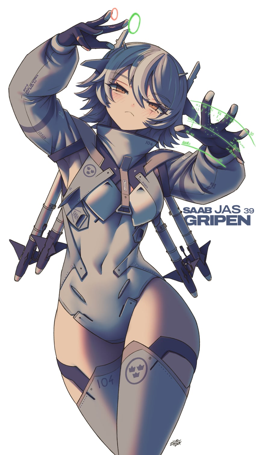 saab gripen (original and 1 more) drawn by zhvo