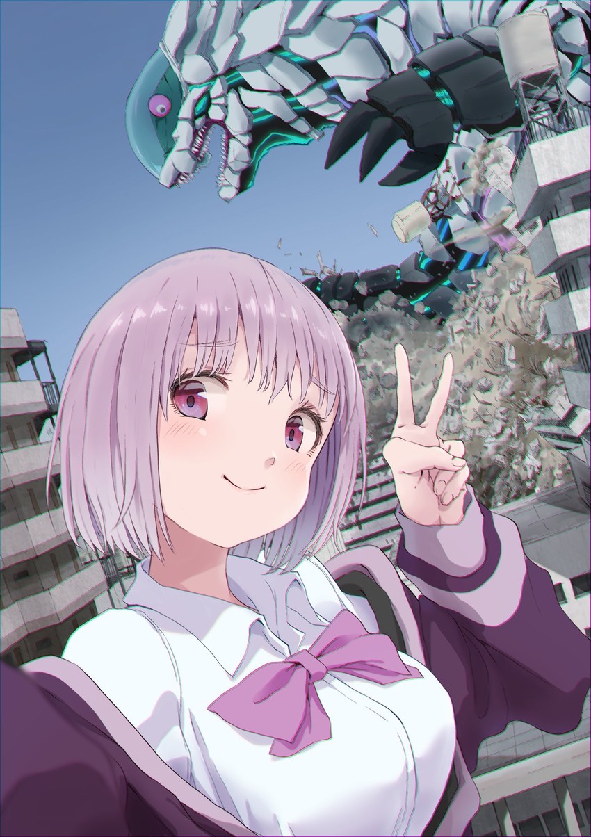 shinjou akane (gridman universe and 1 more) drawn by hasisisissy