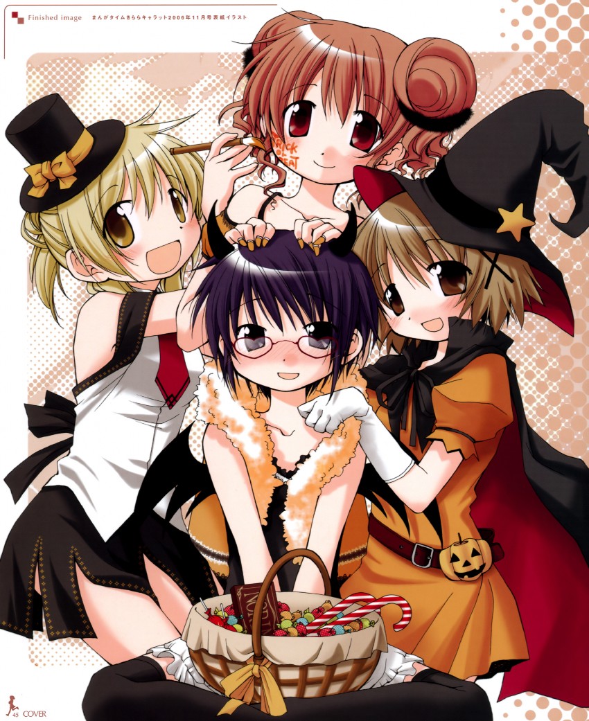 yuno, miyako, hiro, and sae (hidamari sketch) drawn by aoki_ume