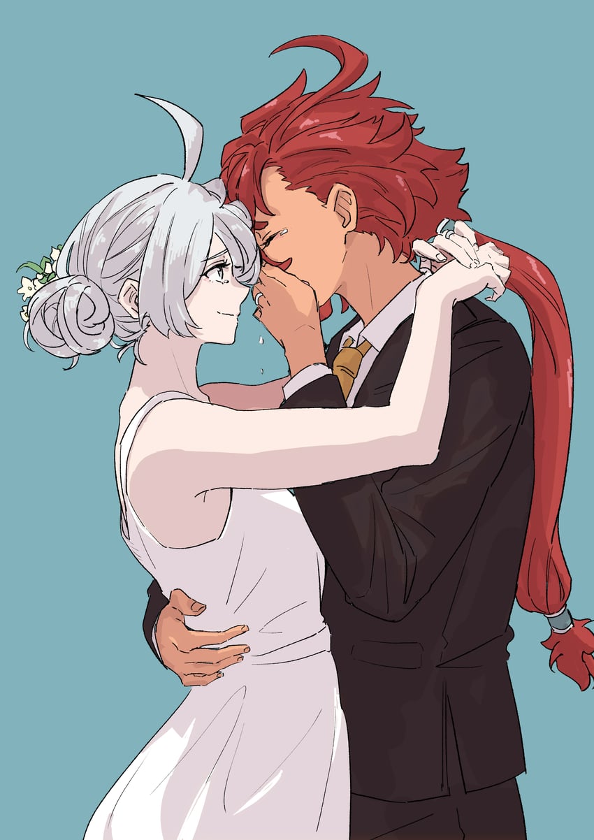 suletta mercury and miorine rembran (gundam and 1 more) drawn by joker_(jjjokerrr233)
