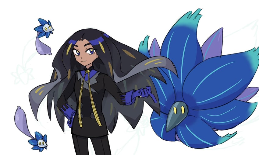 geeta, glimmora, and glimmet (pokemon and 1 more) drawn by xlii_idk