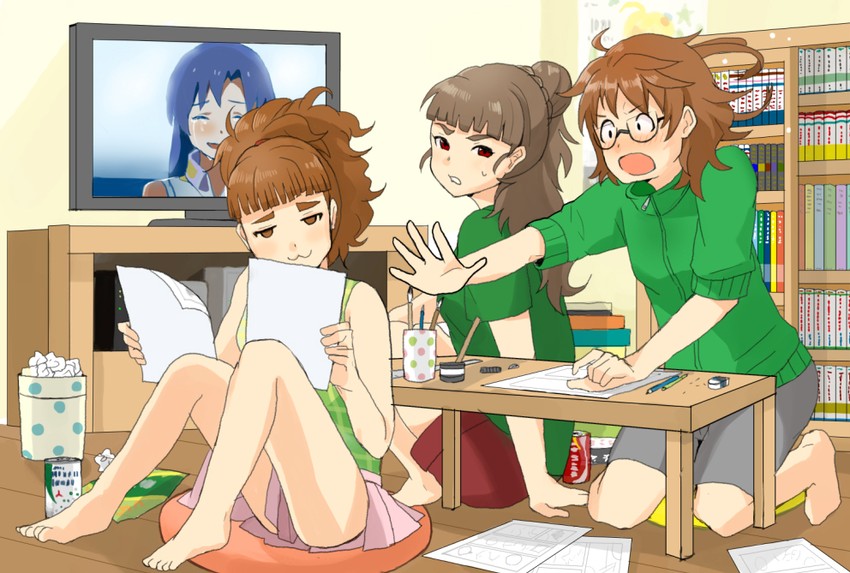 kisaragi chihaya, kamiya nao, araki hina, and ohnishi yuriko (idolmaster and 1 more) drawn by 4744914