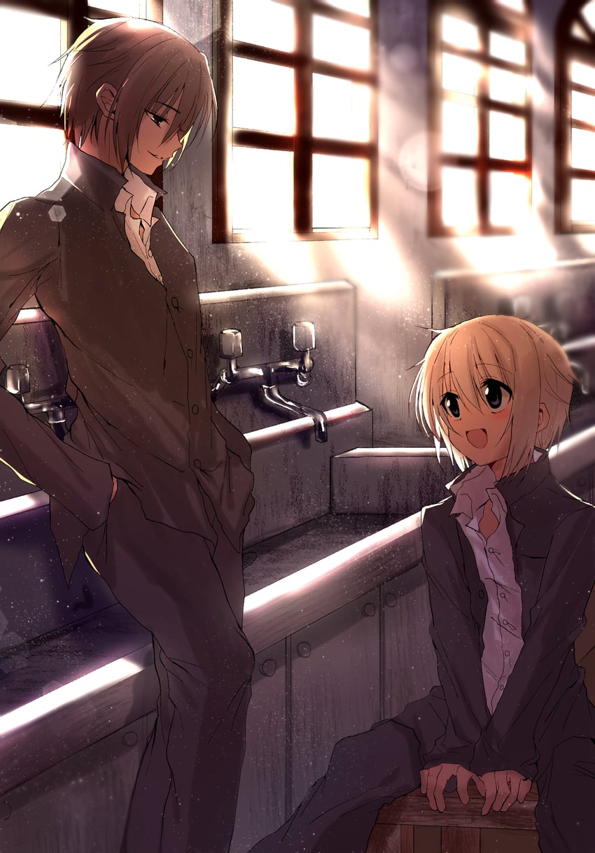 natsume kei and kusanagi naoya (sakura no uta) drawn by kasukasugom1
