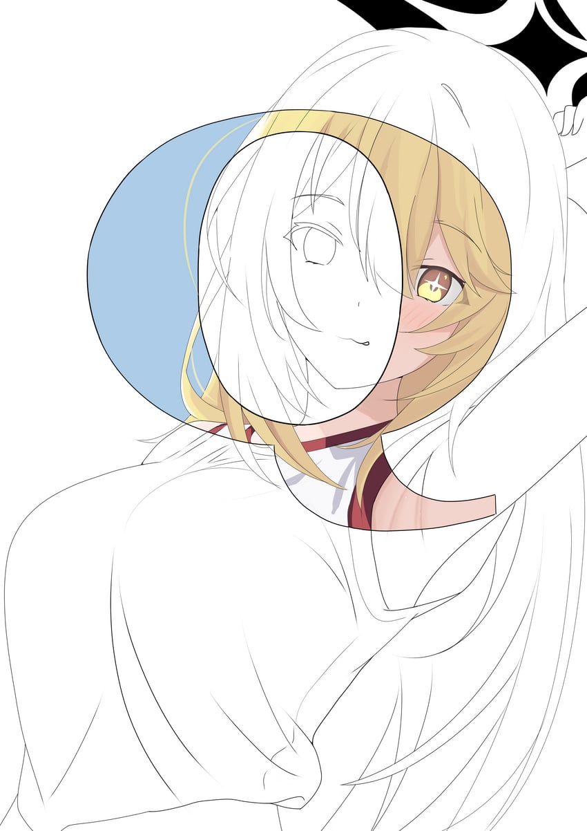 shokuhou misaki (blue archive and 2 more) drawn by chanshiyu