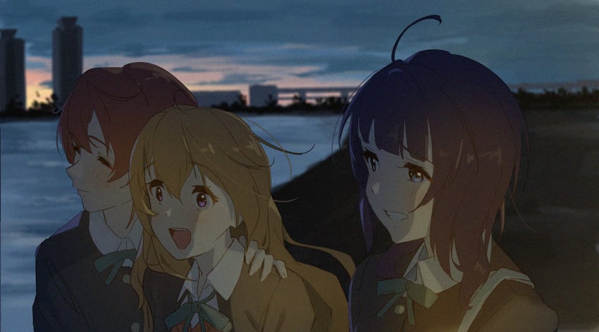 emma verde, asaka karin, and konoe kanata (love live! and 1 more) drawn by moshi_(0364p)