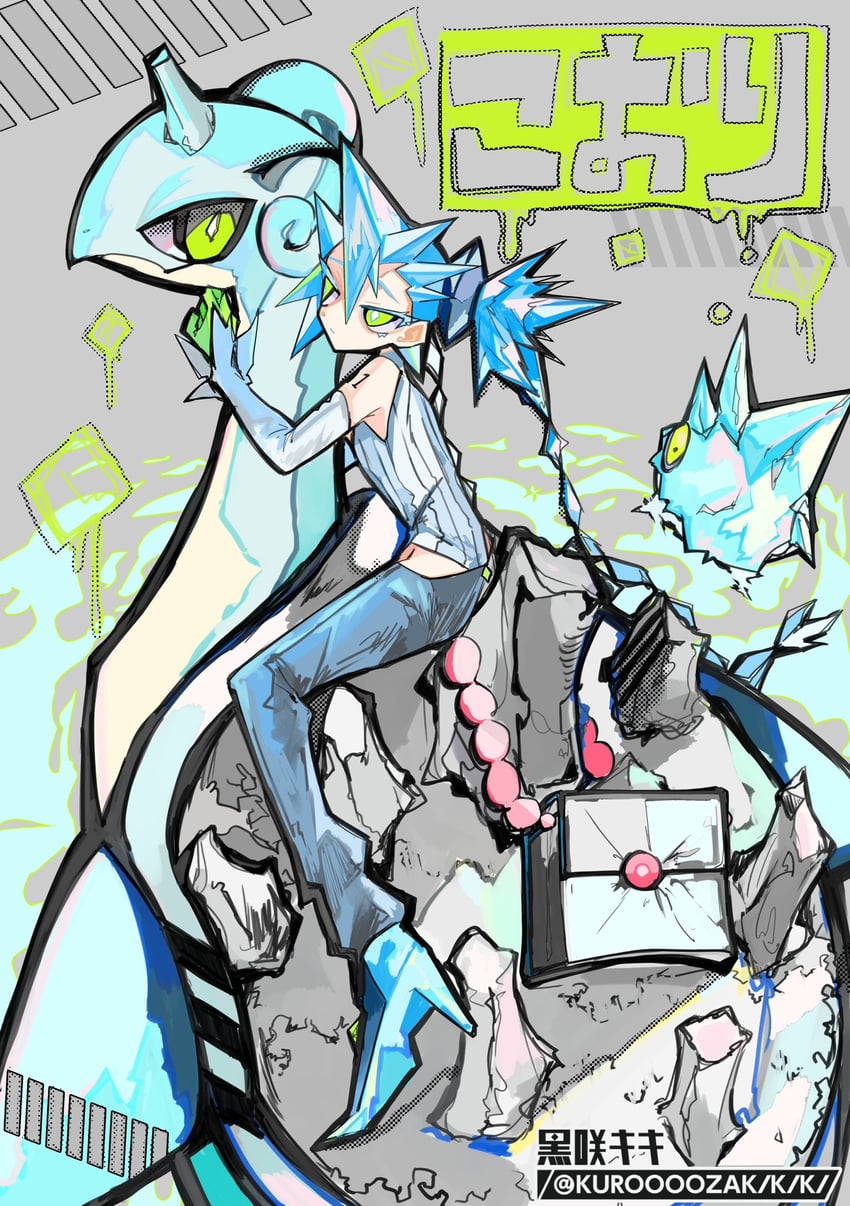 hatsune miku, lapras, bergmite, and ice miku (pokemon and 2 more) drawn by kuroooozakikiki