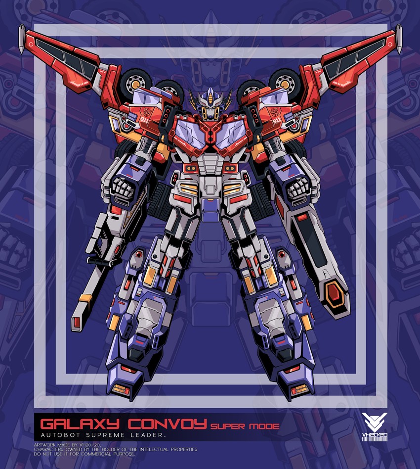 optimus prime and galaxy convoy (transformers and 2 more) drawn by vistahero