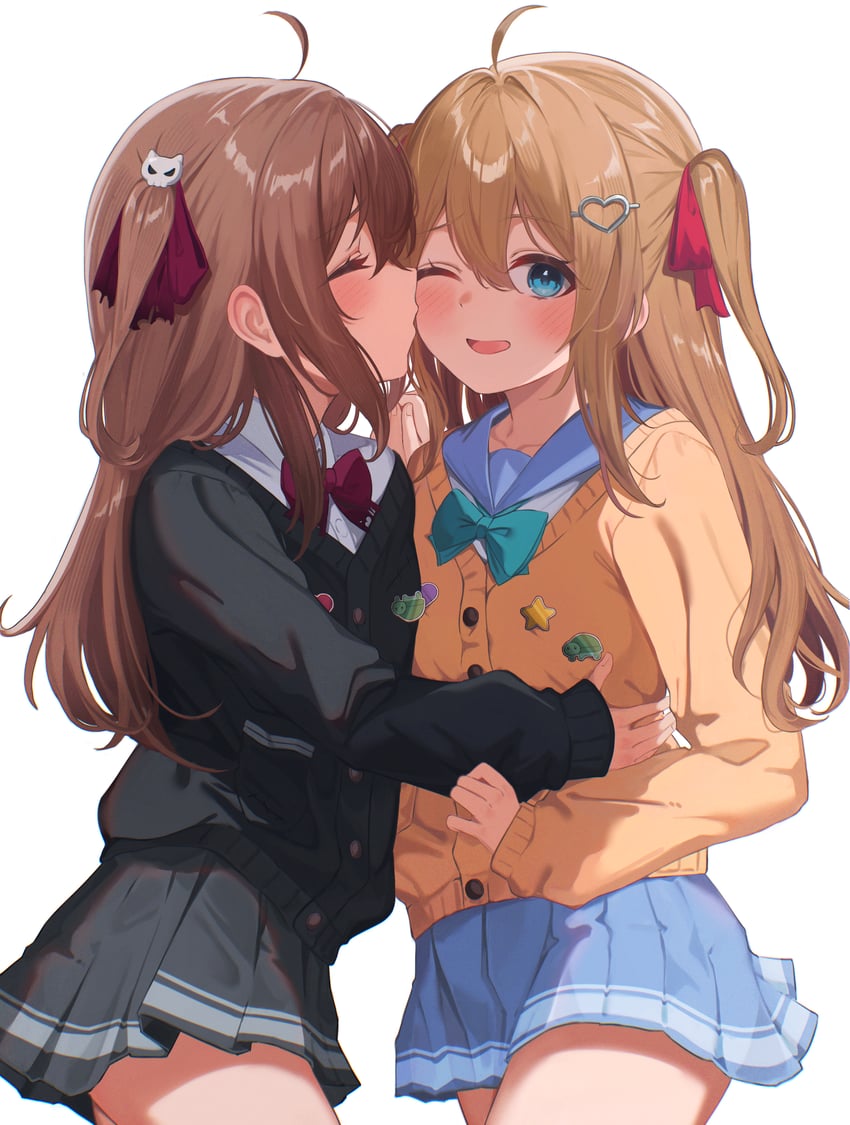 neuro-sama and evil neuro-sama (vedal ai) drawn by zinkaa