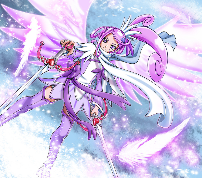 kenzaki makoto and cure sword (precure and 1 more) drawn by el_blanco