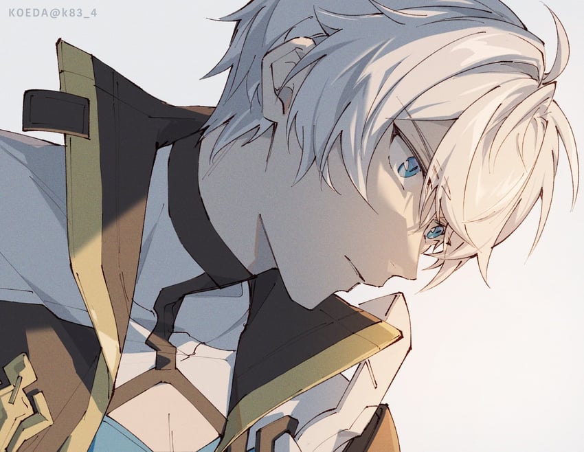 kevin kaslana (honkai and 1 more) drawn by koeda_(k83_4)