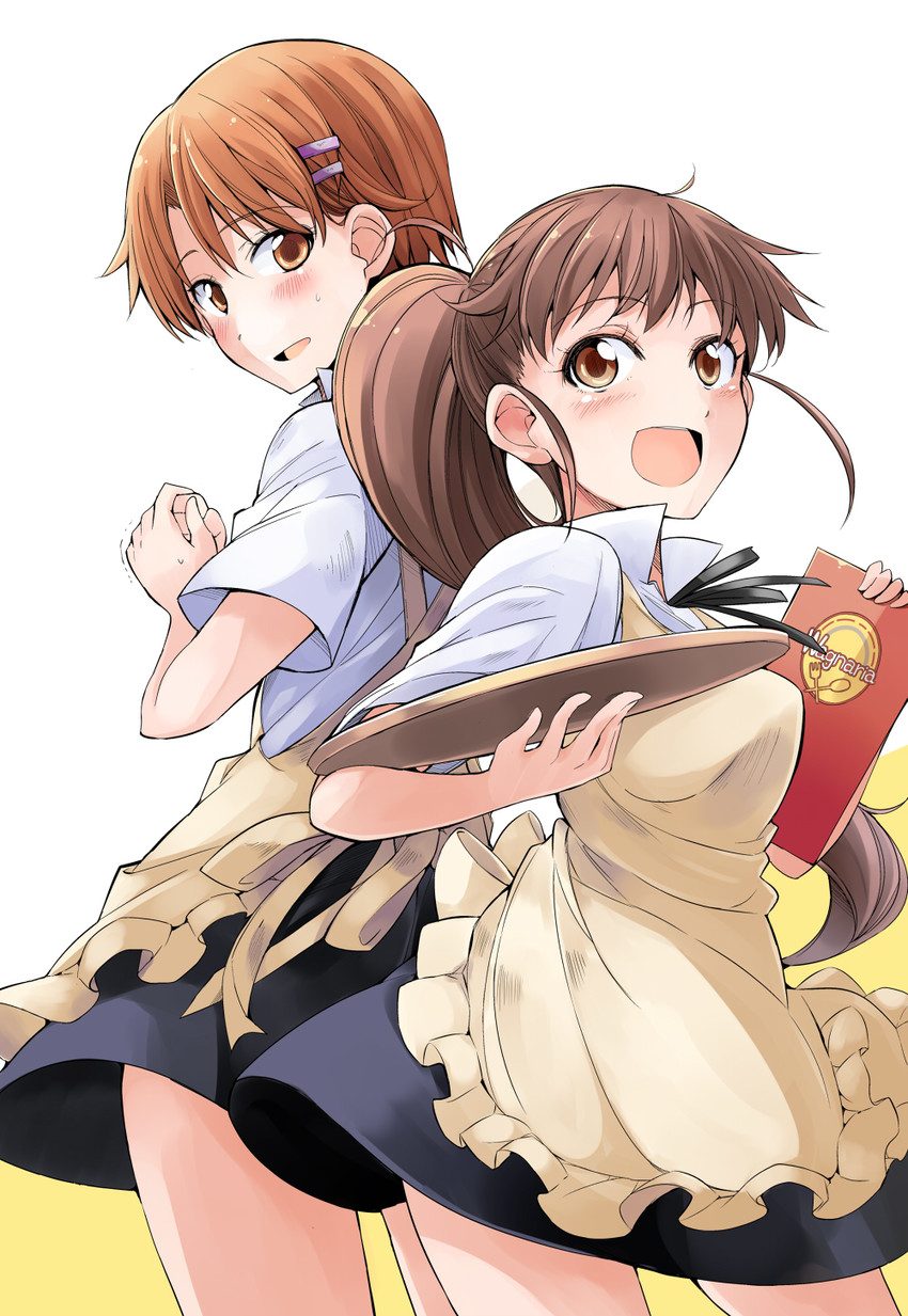 taneshima popura and inami mahiru (working!!) drawn by bibi02